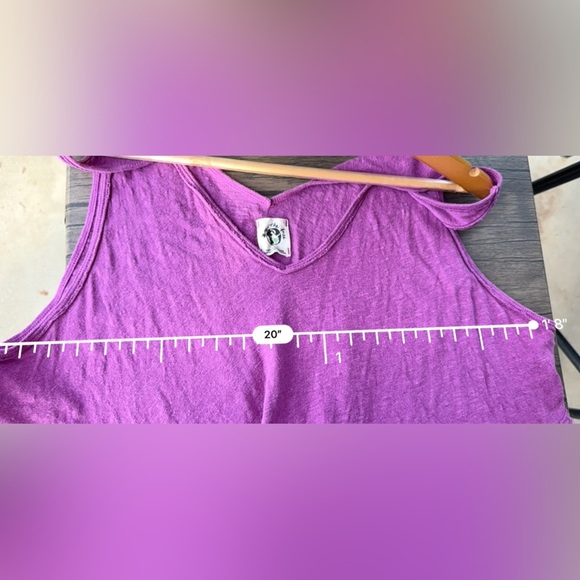 We The Free Free People Rosie drop waist tank Vibrant Purple V-Neck Size Large - Picture 15 of 16